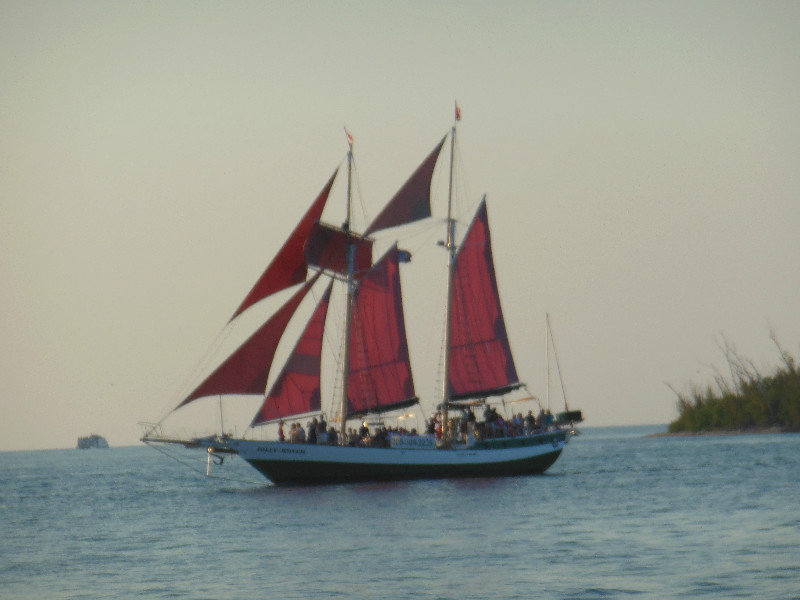 red sails in the sunset