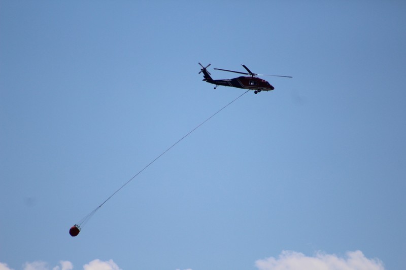 helicopter and bucket 