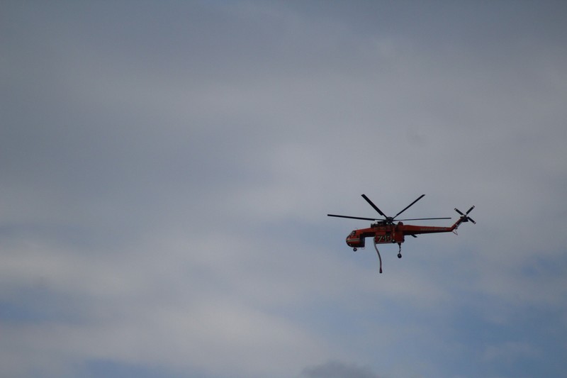 then a heavy duty helicopter that sprayed lots of water