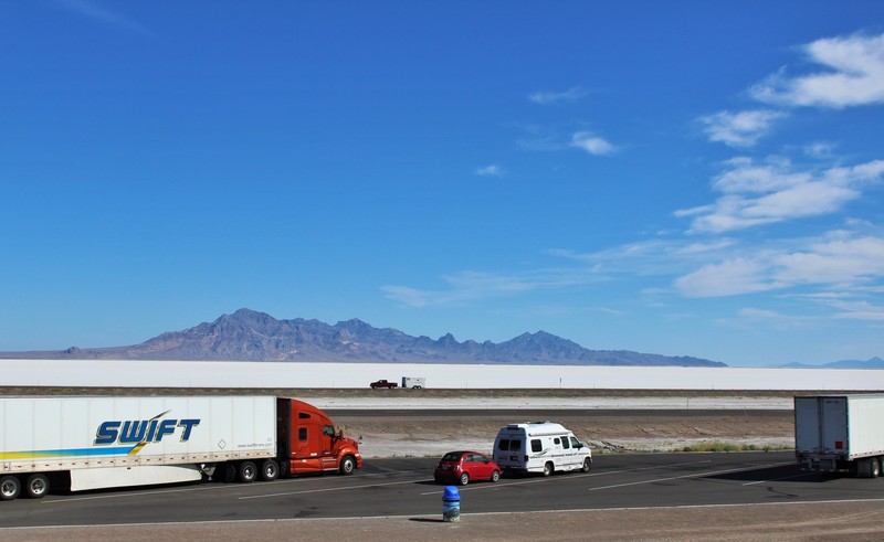 The Bonneville Salt Flats with Penelope and Petunia
