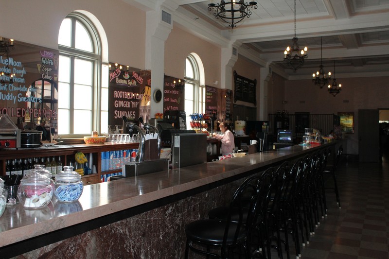 soda fountain inside the lodge