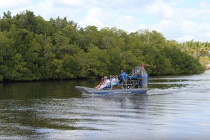 an air boat ride for tourists
