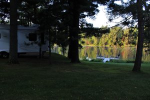 view of the Mississippi from our campsite, fall colors already