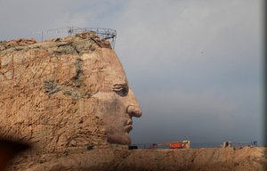 close-up of Crazy Horse