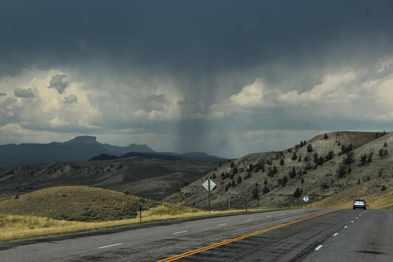 rain storm as we went over the pass. It was snow and hail for a few minutes 