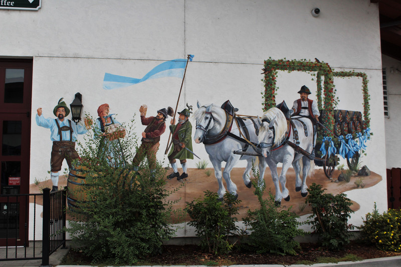 mural on a wall in Leavenworth