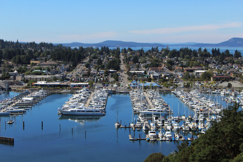 the marina from the lookout rock