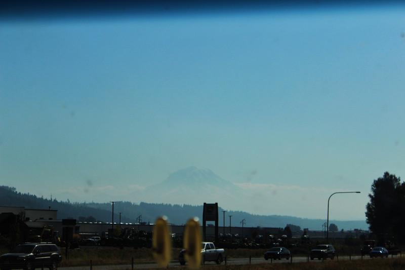 Mt Rainier played hide and seek with us on "the 5"