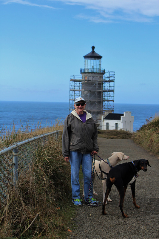 Ginnie and the boys at the Lighthouse