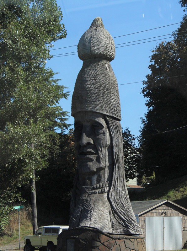 The Columbia River Whispering Giant  wood carving