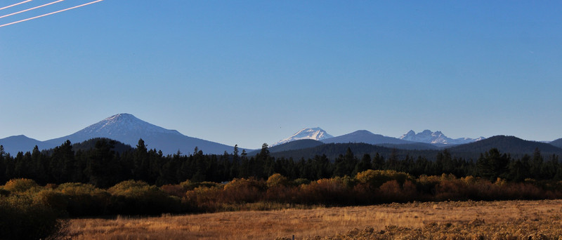 the 3 new mountains  Mt Bachelor, Middle Sister and Flattop 
