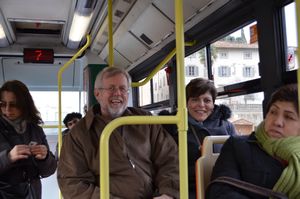 Riding the bus down from Fiesole