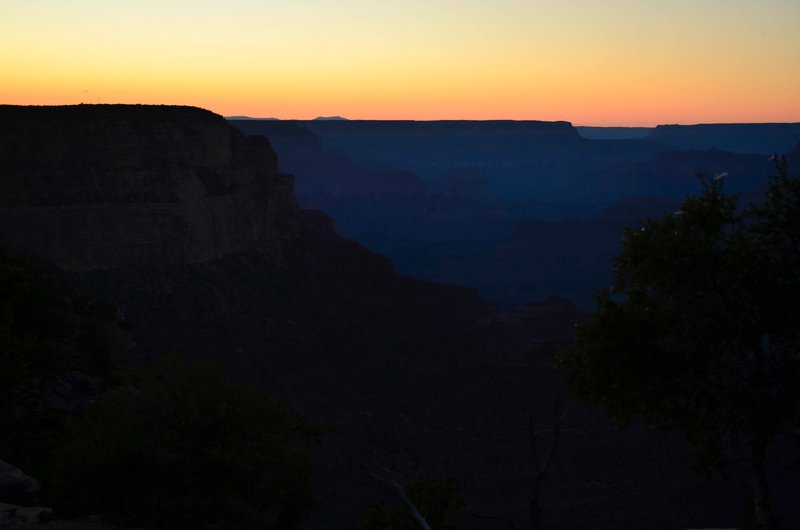 Sunset in the west end of Grand Canyon