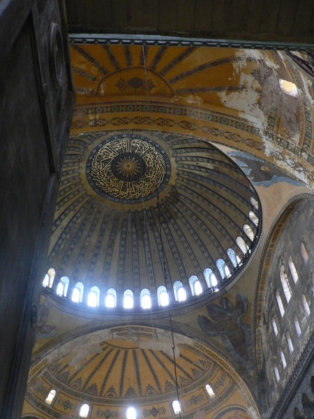 Aya Sofya, first view of the dome