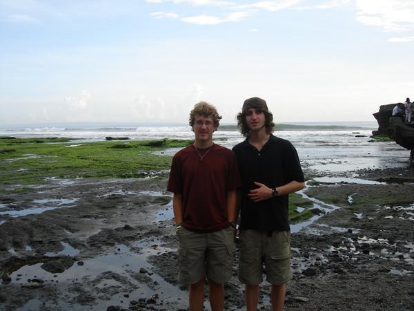 Griff and Ty at Tanah Lot 