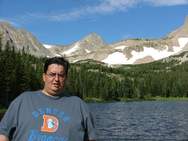 Me in front of Mitchell Lake