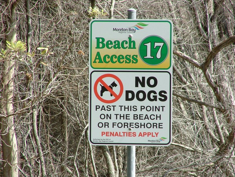 Sign at the beach