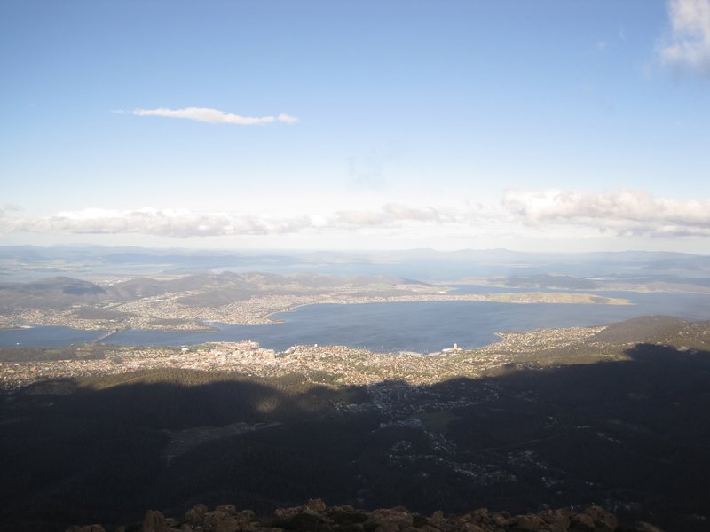 This is a picture of Hobart, taking from  Mount Wellington