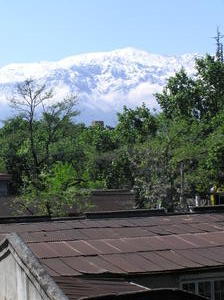 On a clear day, view of the Andes from my bedroom window