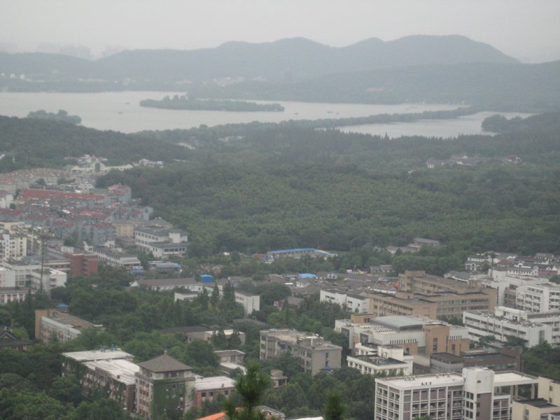 West Lake in the distance