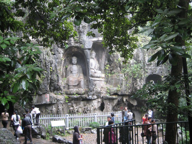 Buddha statues on the hill