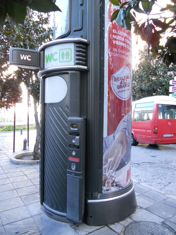 Pay per use toilet on the street