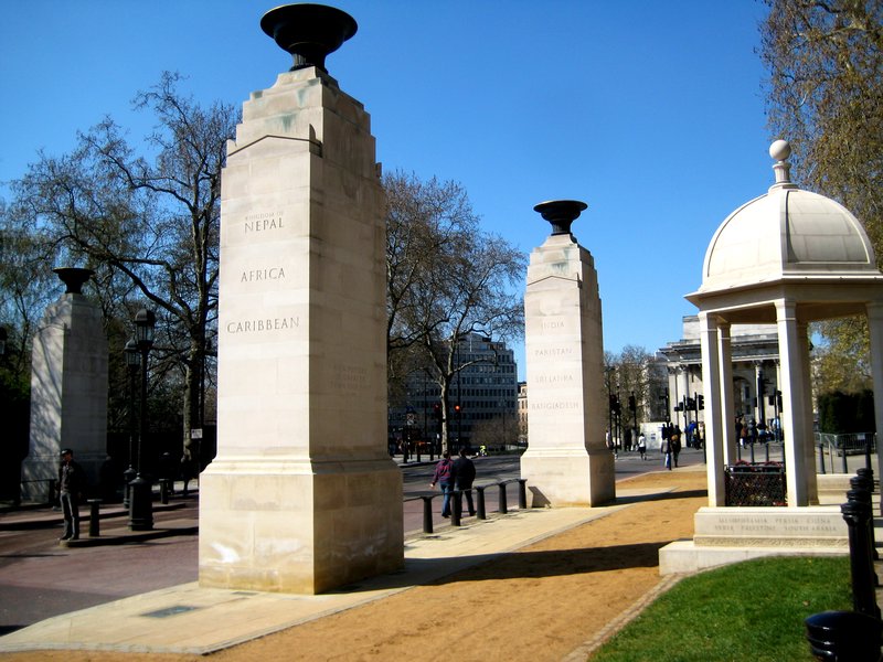 Monument of the countries that helped Britain in WW2