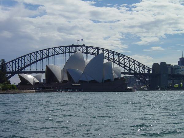 Two in One:  Opera House and Harbour Bridge together