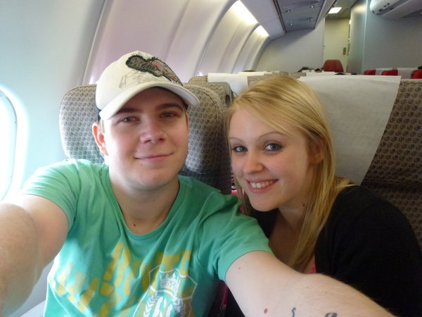 On the plane!