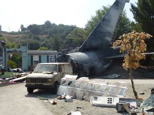 Plane crash set from War of the Worlds