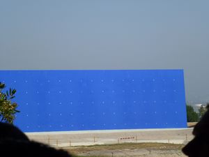 A gigantic blue-screen used for various big blockbusters