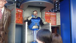 'Half man' at Ripley's Believe it or Not. Several tourists thought it was real.