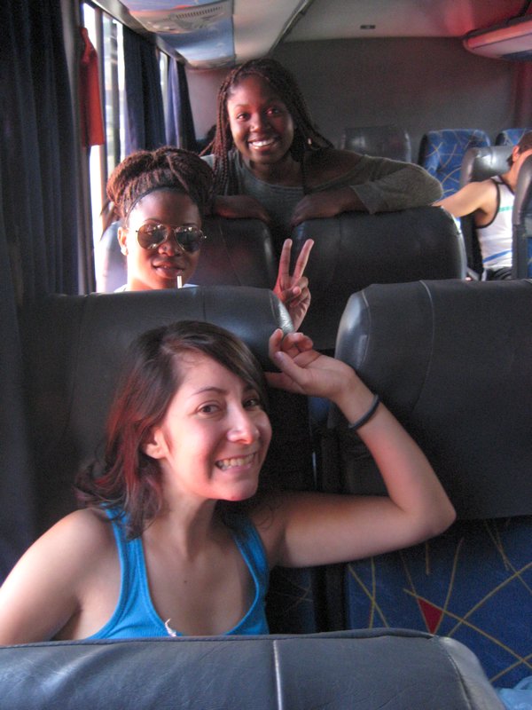 The three UCR girls, Helen, Nneka, and Charis (from front to back)