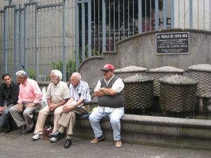 Old men of Costa Rica enjoying an afternoon