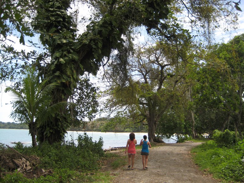 Walking to Cahuita National Park