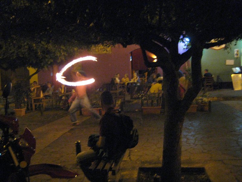 fire street performers were common