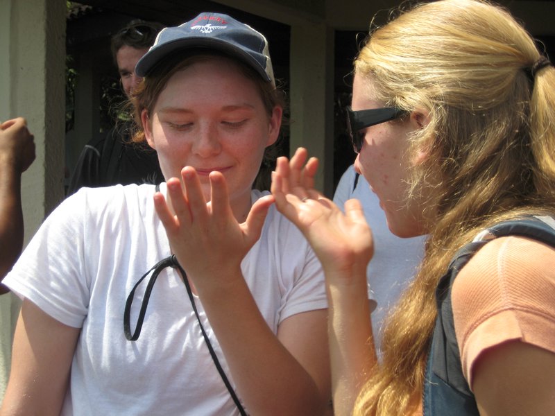 Adele and Gina ate termites because our tour guide told them too... gross!
