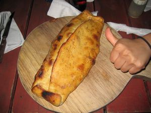 I ate this entire calzone, by myself... kind of unreal