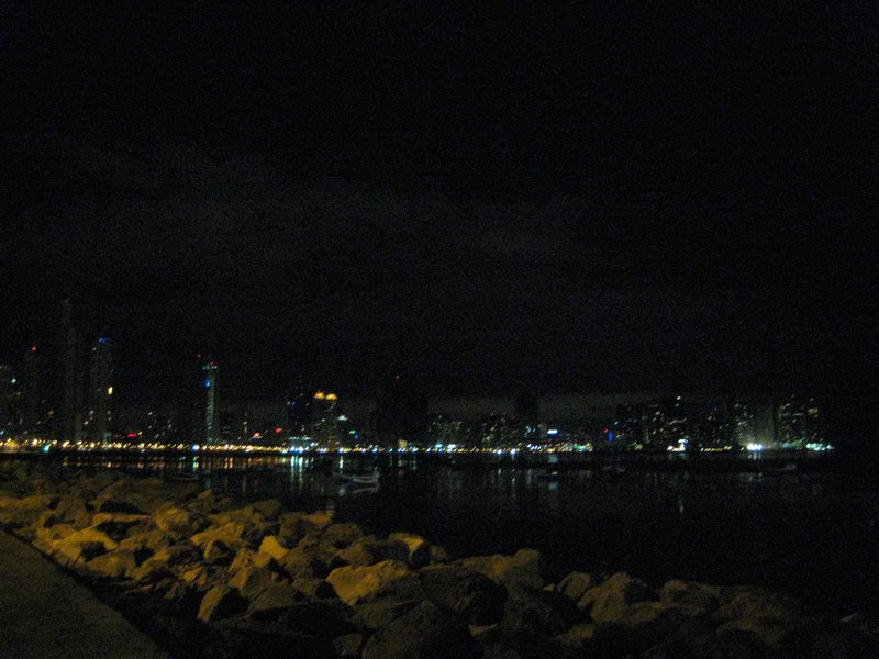 Panama City skyline at night