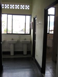 the bathroom