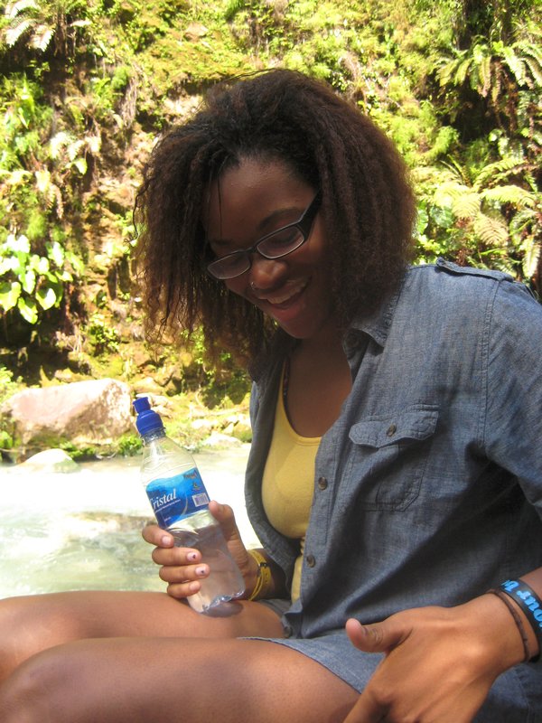 Nneka and her vodka.. strategically hidden so the rangers couldn't find it haha