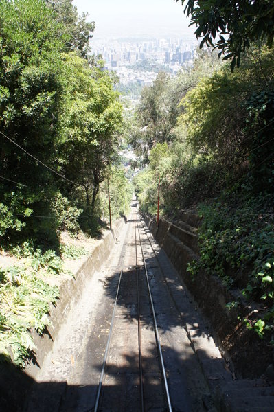 The funicular to Cerro San Cristobal's summit