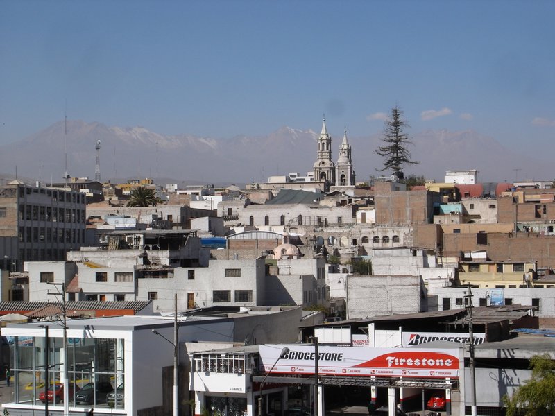 Arequipa skyline with Cathedral spires