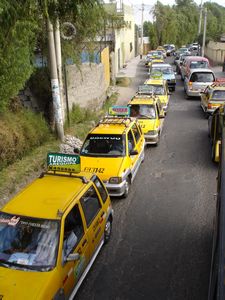 yellow taxis everywhere