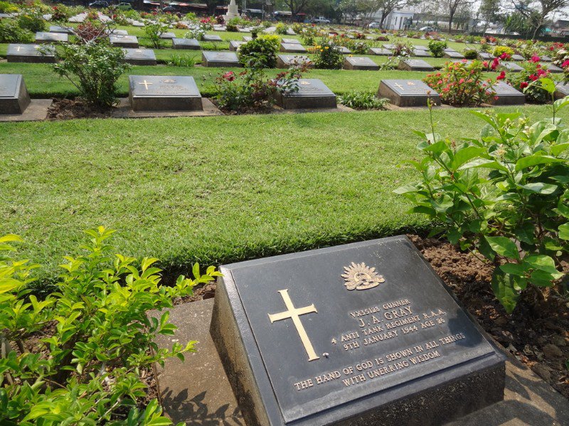the Australian section of the cemetery