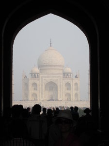The first glimpse of the Taj Mahal