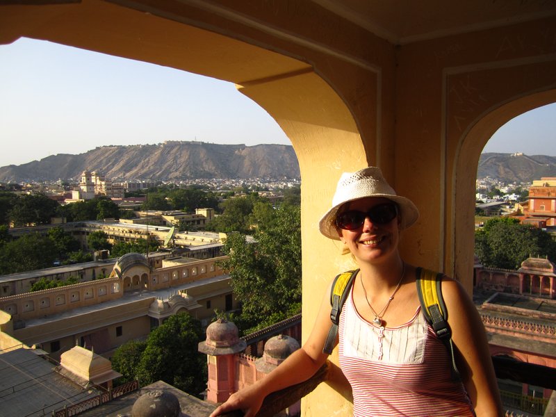 Kate and views over Jaipur