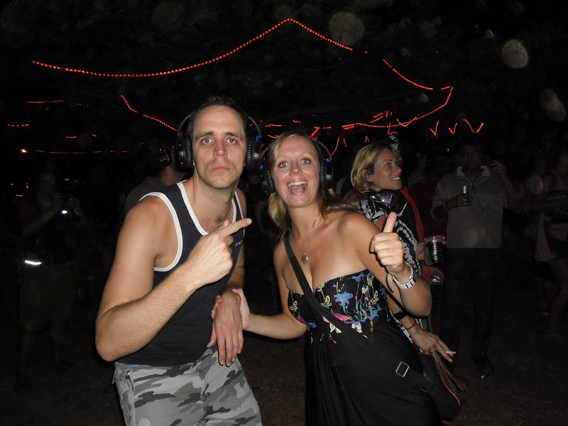 Rich and I at the silent disco