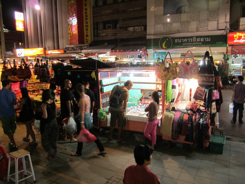 Terry browsing at the night market