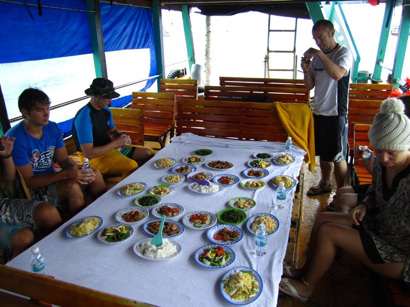 Good spread on the boat